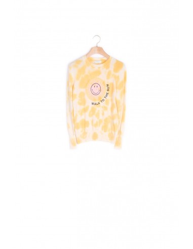 Smiley® Pull jacquard tie and dye la colonne vertébrale