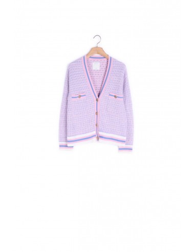 Cardigan court effet tweed sur le site 